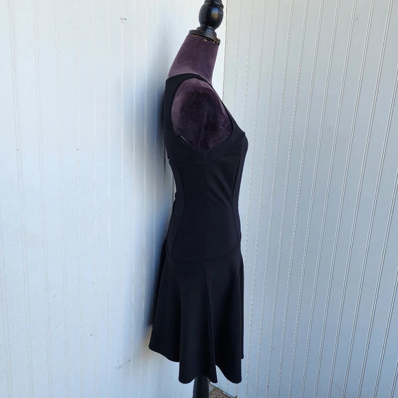 Express Stretch Dress Black Mesh Top Jewels Sleveless Women's Rayon Sz 4 - Picture 6 of 16